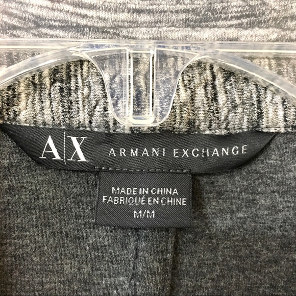 Armani Exchange Zip Motto Jacket - Black/Grey - M - Picture 6 of 12